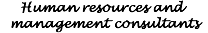 Human resources and management consultants